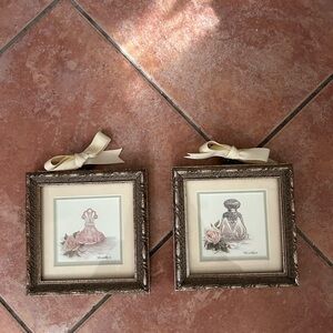 Elegant Framed Art Set with Cream Accents